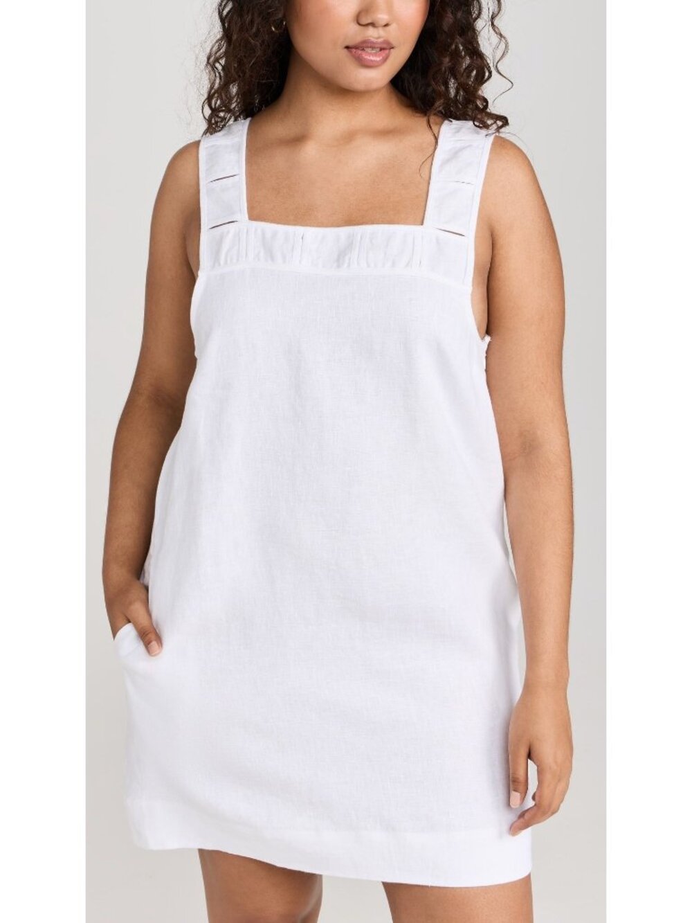 Madewell Georgia White Tank Mini Dress Square Neckline And Eyelet Details Size10